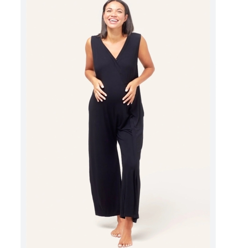 Nom Maternity Everyday Black Jumpsuit Size XS